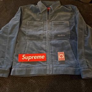 Corduroy blue full zip.